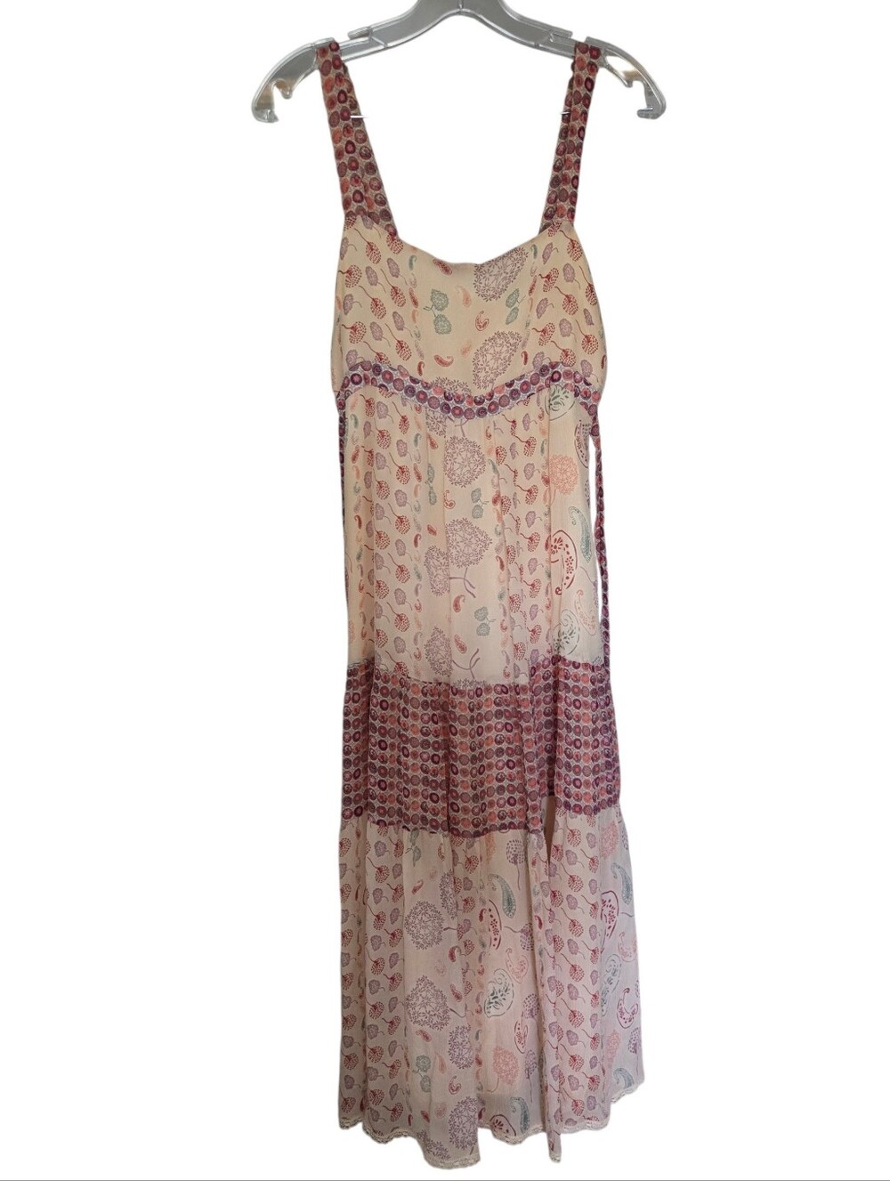 Karanina Mixed Pattern Midi Dress - Size 6 - Picture 3 of 9